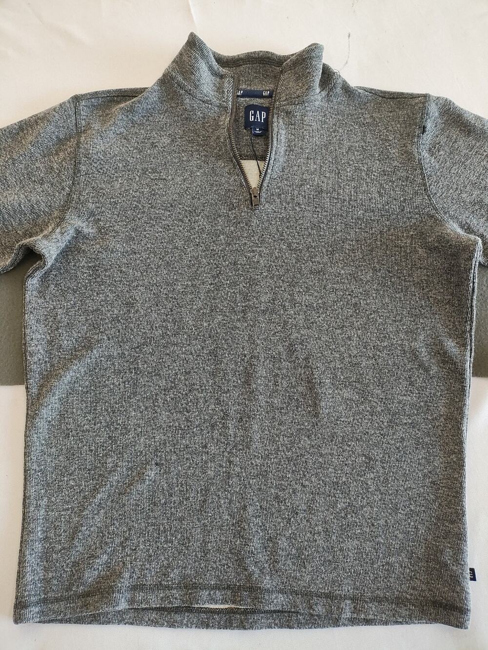 GAP 1/4 Zip Pullover Sweater Cotton Knit Dark Gray Men’s M Shirt